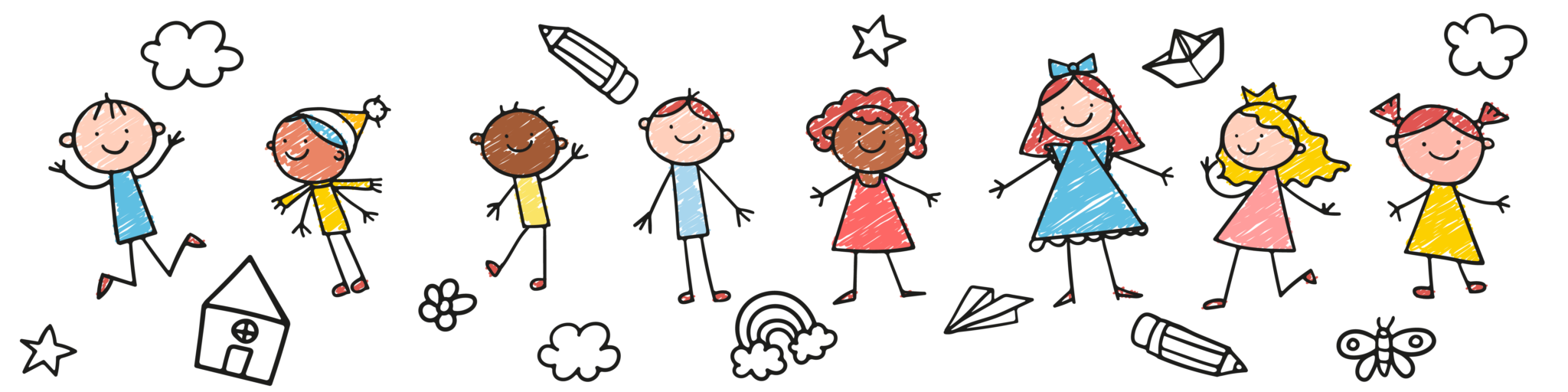 happy colorful kids
